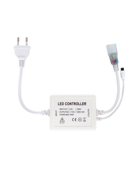 Contrôleur pour Ruban LED 220V AC 220LED/m CCT IP67 Largeur 15mm Coupe tous les 100cm avec télécommande IR 23 Touches