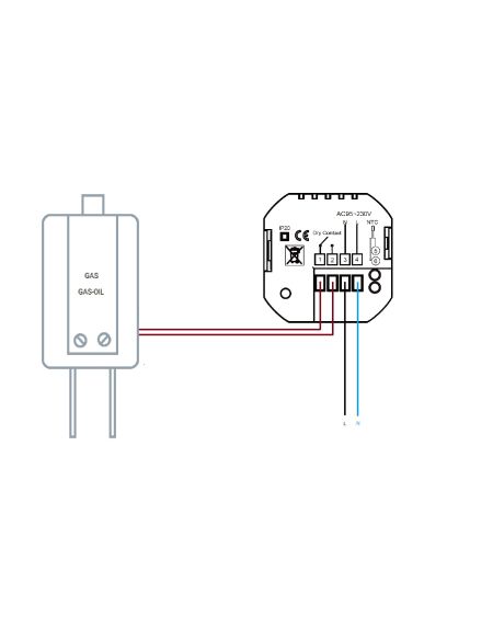 Thermostat WiFi Programmable Blanc pour Chauffage