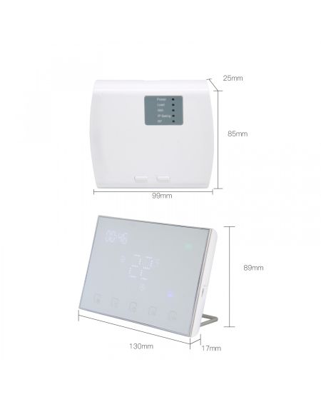 Thermostat WiFi Programmable Blanc Sans Fil pour Chauffage