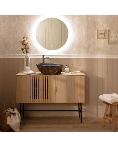 Miroir Salle de Bain avec Éclairage LED Asimov Ø58cm