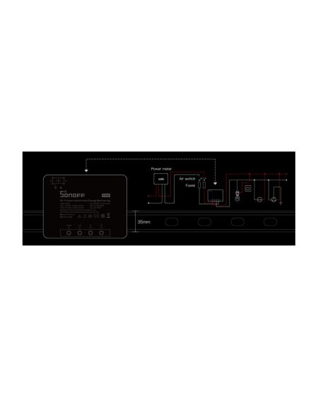 Interrupteur WiFi Compteur d'Énergie SONOFF POWR3 25A