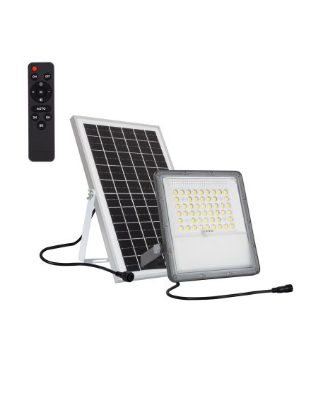 Projecteur LED Solaire 10W 100lm/W IP65 avec Télécommande