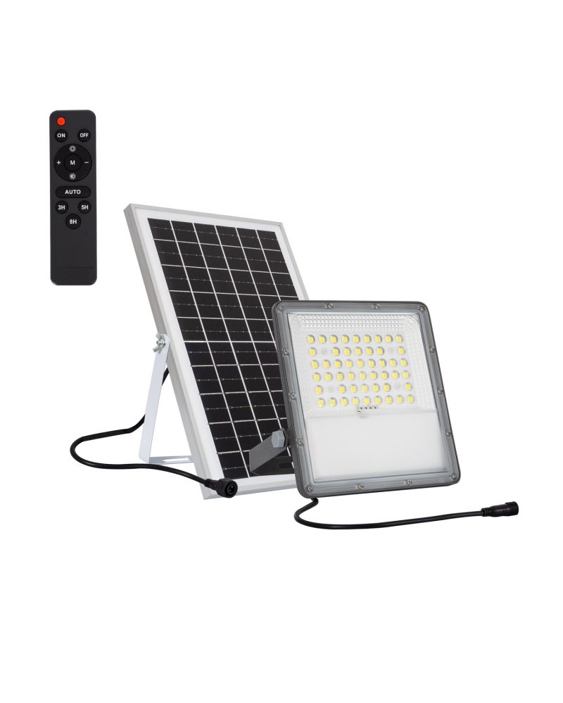 Projecteur LED Solaire 10W 100lm/W IP65 avec Télécommande Projecteur LED Solaire 10W 100lm/W IP65 avec Télécommande