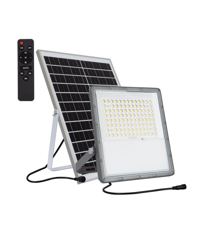 Projecteur LED Solaire 20W 100lm/W IP65 avec Télécommande Projecteur LED Solaire 20W 100lm/W IP65 avec Télécommande