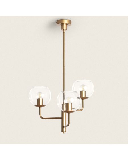 Suspension en métal et verre Tribubble