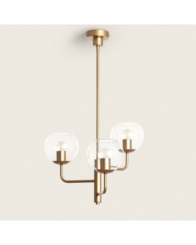 Suspension en métal et verre Tribubble