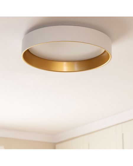 Plafonnier LED Rond Métal 20W CCT Sélectionnable Broadway Ø450 mm