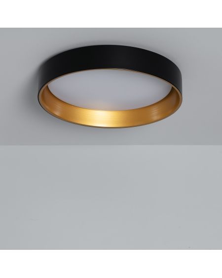 Plafonnier LED Rond Métal 20W CCT Sélectionnable Broadway Ø450 mm