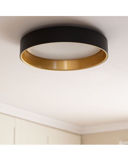 Plafonnier LED Rond Métal 20W CCT Sélectionnable Broadway Ø450 mm