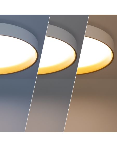 Plafonnier LED Rond Métal 30W CCT Sélectionnable Big Broadwey Ø550 mm