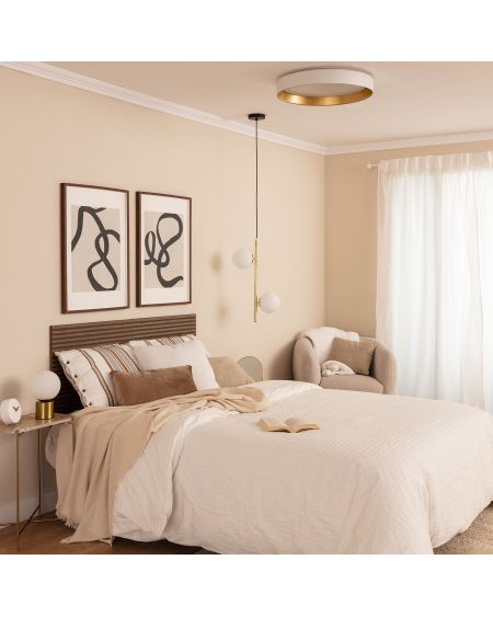 Plafonnier LED Rond Métal 30W CCT Sélectionnable Big Broadwey Ø550 mm