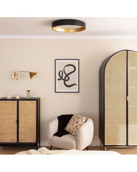 Plafonnier LED Rond Métal 30W CCT Sélectionnable Big Broadwey Ø550 mm