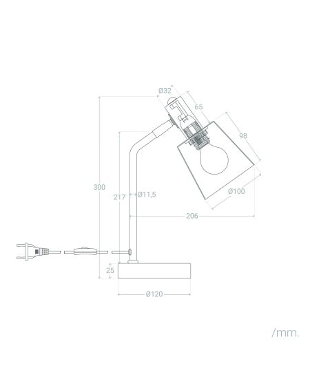 Lampe de Bureau Flex Métal Tatlin