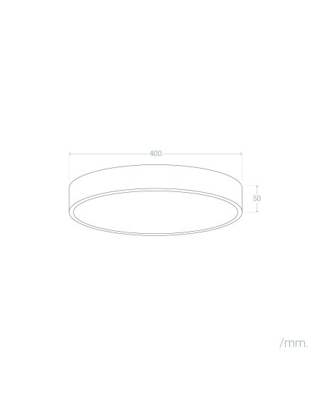 Plafonnier LED Rond Métal 30W CCT Sélectionnable Hidria Ø400 mm