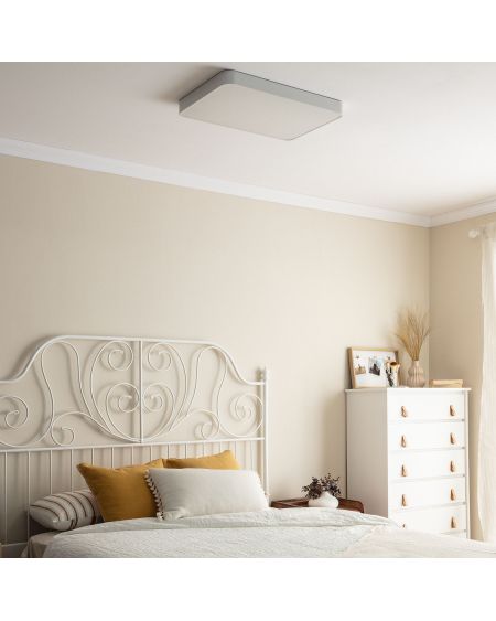 Plafonnier LED Rectangulaire Métal 40W CCT Sélectionnable Hidria 600x400 mm