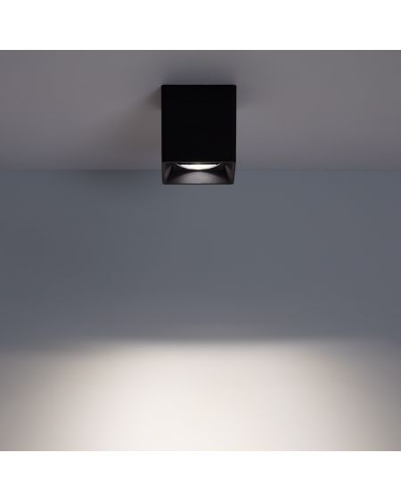 Plafonnier Space Carré Noir avec Ampoule GU10