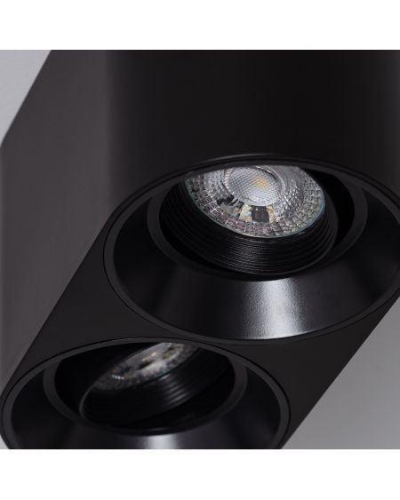 Plafonnier Space Double Noir avec Ampoule GU10
