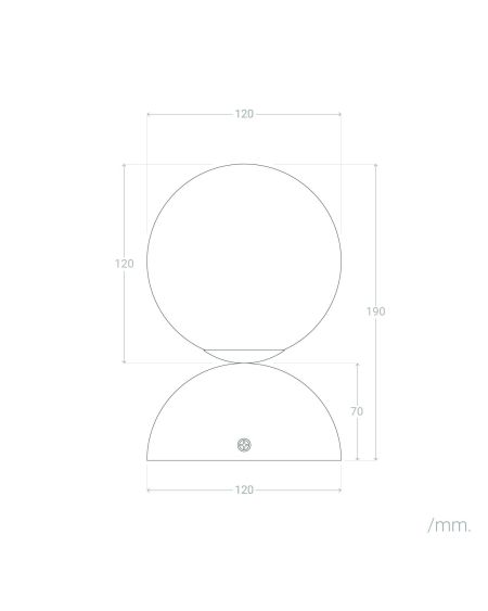 Lampe Murale Métal et Verre Poe