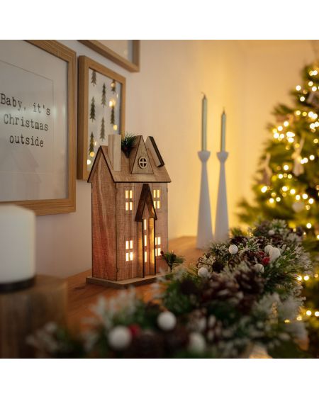 Maisonnette de Noël LED Bois Rumah