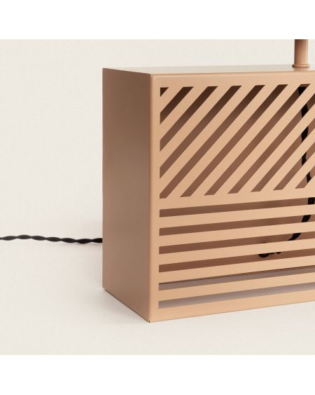 Lampe à Poser Métal et Raphia Cartago