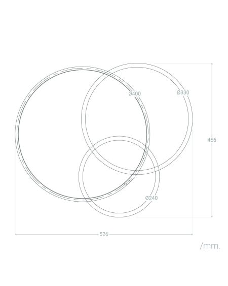 Plafonnier LED Métal 27W Mini Eklips Berno