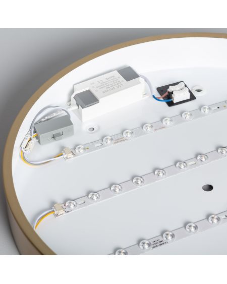 Plafonnier LED Rond Métal 18W CCT Sélectionnable Haydn Ø300 mm