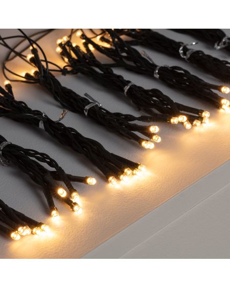 Rideau de Guirlande LED 3m Short Noir