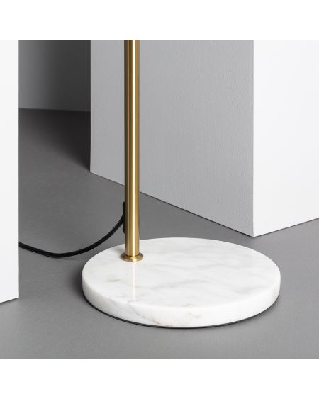Lampadaire Aluminium et Marbre Vinci