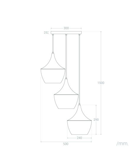 Suspension Métal Tri Mercury