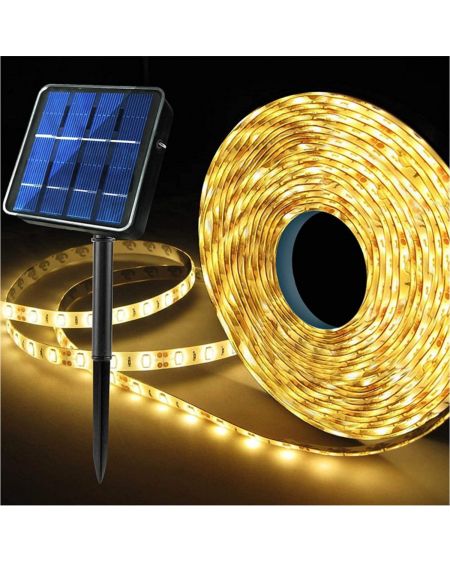 Ruban LED Extérieur Solaire 3V DC 30LED/m 5m IP65 Largeur 8mm coupe tous les 3cms