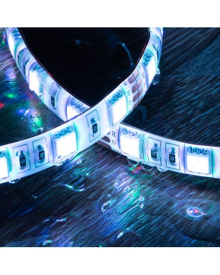 Ruban LED 24V DC 60LED/m RGB 2m IP65 Largeur 10mm Coupe tous les 10cm