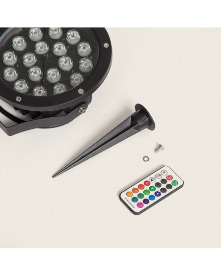 Spot Extérieur LED 18W RGB Colmar sur Piquet