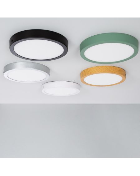 Plafonnier LED 18W Rond Aluminium Ø210 mm Slim CCT Sélectionnable Galán SwitchDimm