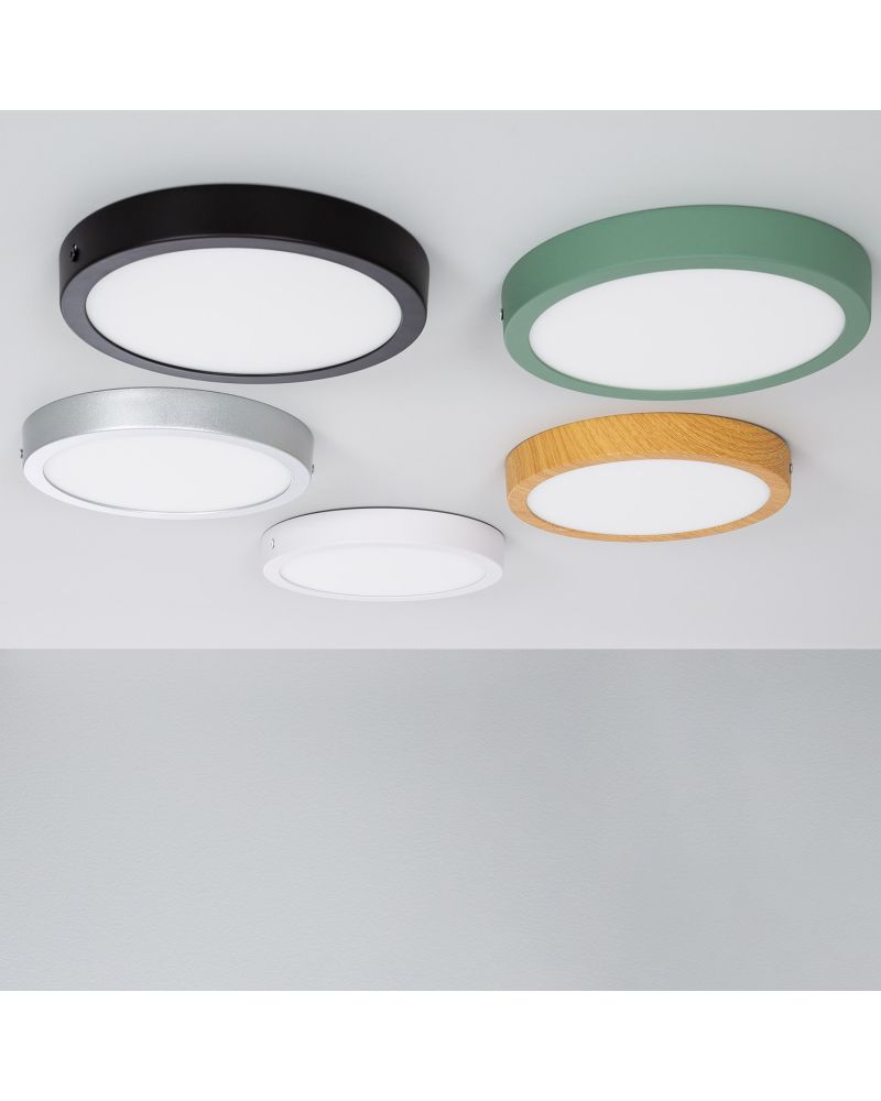 Plafonnier LED 18W Rond Aluminium Ø210 mm Slim CCT Sélectionnable Galán SwitchDimm