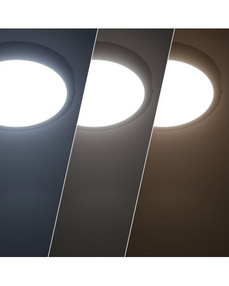 Plafonnier LED 18W Rond Aluminium Ø210 mm Slim CCT Sélectionnable Galán SwitchDimm