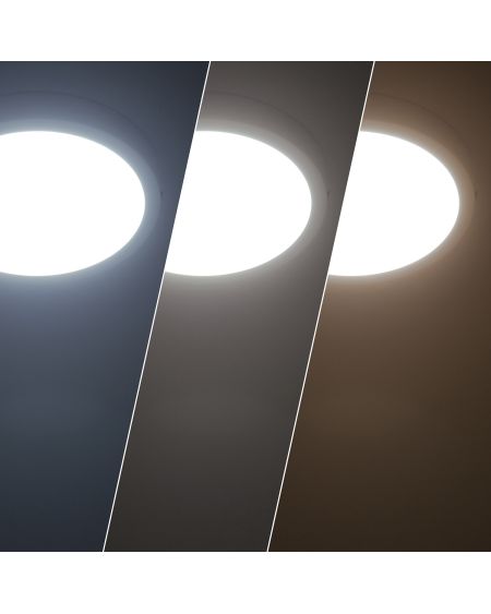 Plafonnier LED 18W Rond Aluminium Ø210 mm Slim CCT Sélectionnable Galán SwitchDimm