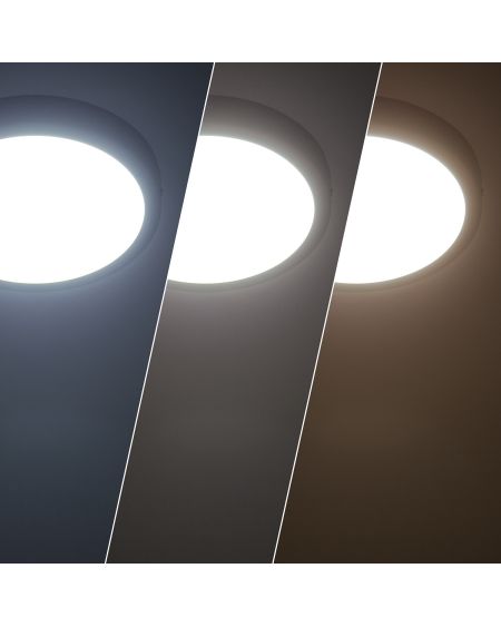 Plafonnier LED 18W Rond Aluminium Ø210 mm Slim CCT Sélectionnable Galán SwitchDimm