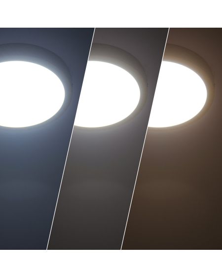 Plafonnier LED 18W Rond Aluminium Ø210 mm Slim CCT Sélectionnable Galán SwitchDimm