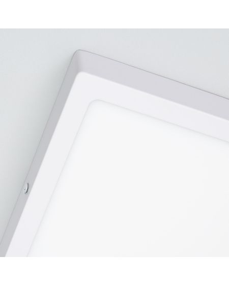 Plafonnier LED 18W Carré Aluminium 210x210 mm Slim CCT Sélectionnable Galán SwitchDimm