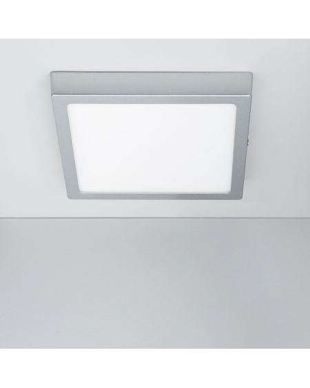 Plafonnier LED 18W Carré Aluminium 210x210 mm Slim CCT Sélectionnable Galán SwitchDimm