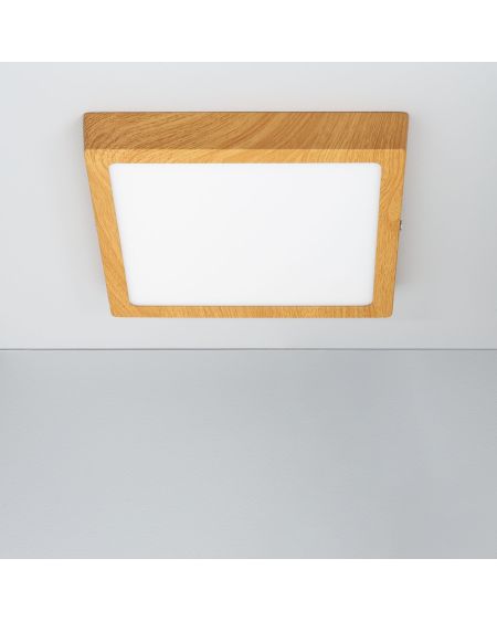 Plafonnier LED 18W Carré Aluminium 210x210 mm Slim CCT Sélectionnable Galán SwitchDimm