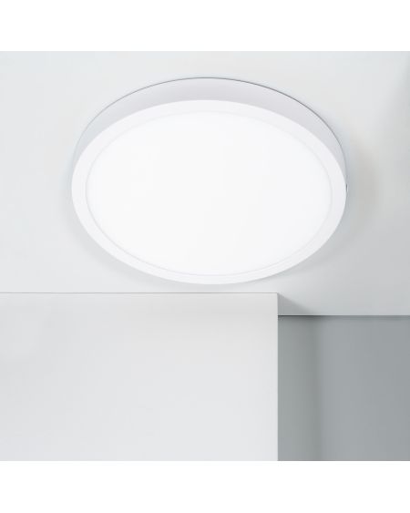 Plafonnier LED 24W Rond Aluminium Ø280 mm Slim CCT Sélectionnable Galán SwitchDimm