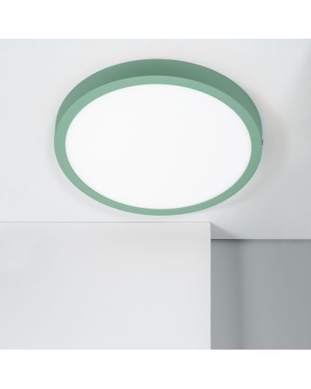 Plafonnier LED 24W Rond Aluminium Ø280 mm Slim CCT Sélectionnable Galán SwitchDimm