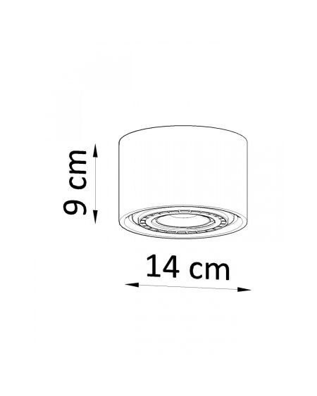 Plafonnier Basic 1 Béton SOLLUX