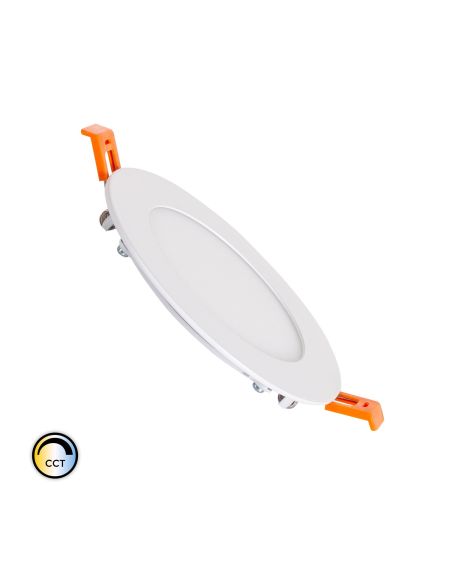 Dalle LED Ronde 6W SwitchCCT Sélectionnable Coupe Ø 110mm Dimmable Compatible avec Télécommande RF V.2