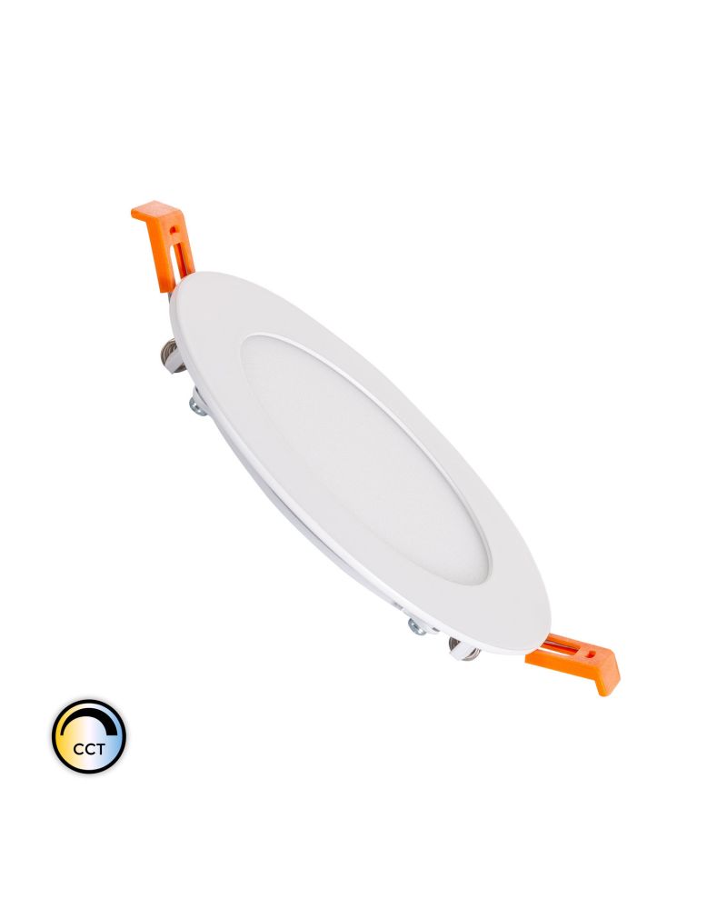 Dalle LED Ronde 6W SwitchCCT Sélectionnable Coupe Ø 110mm Dimmable Compatible avec Télécommande RF V.2