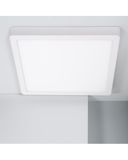 Plafonnier LED Carré Aluminium Slim 24W CCT Sélectionnable Galán 280x280 mm SwitchDimm