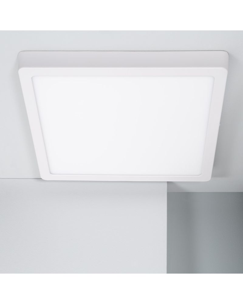 Plafonnier LED Carré Aluminium Slim 24W CCT Sélectionnable Galán 280x280 mm SwitchDimm Plafonnier LED Carré Aluminium Slim 24W CCT Sélectionnable Galán 280x280 mm SwitchDimm