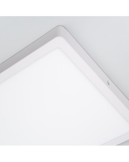 Plafonnier LED Carré Aluminium Slim 24W CCT Sélectionnable Galán 280x280 mm SwitchDimm