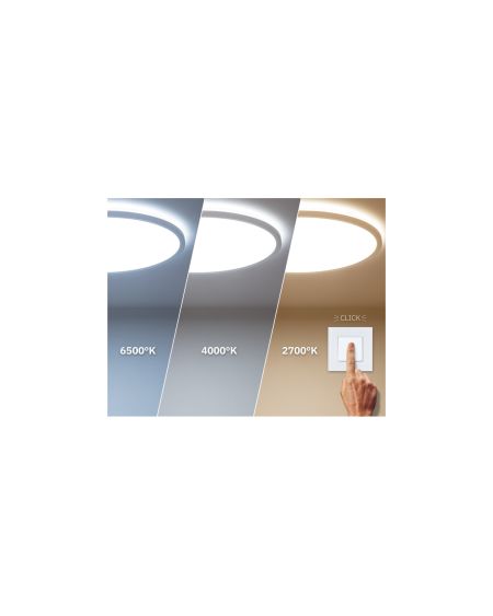 Dalle LED Ronde 12W SwitchCCT Sélectionnable Coupe Ø 155mm Dimmable Compatible avec Télécommande RF V.2